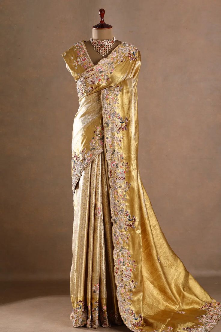 WhatsApp Image 2025-09-13 at 12.13.00 PM (1) Designer Embroidered Silk Saree with Blouse Piece - Image 1